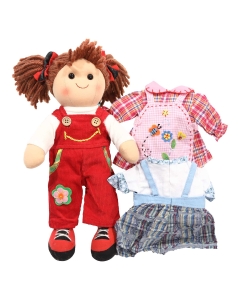 Komplet punčka Le Tate, 35 cm + 2 oblekici