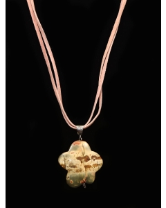 Verižica z naravnim kamnom rdeči pisani Jaspis