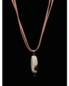 Verižica z naravnim kamnom Ametist