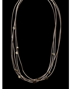 Ogrlica z več vrvic in s krogci