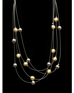 Ogrlica z zlatimi in srebrnimi kroglicami SHAGWEAR