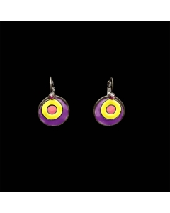 Uhani viol okrogli SHAGWEAR