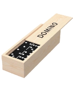 Domino  v leseni škatli