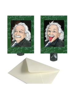 voščilnica - nagajiv Einstein