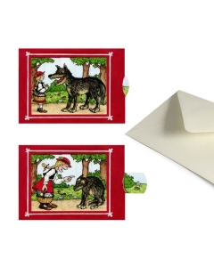 voščilnica - nagajiva rdeča kapica