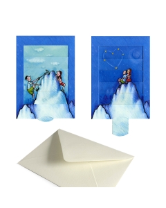 voščilnica - plezalca na goro