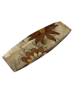 Ročno poslikani podolgovati krožnik dim. 45*15 cm v sivem odtenku