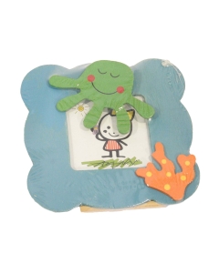 Leseni okvir za sliko-modra