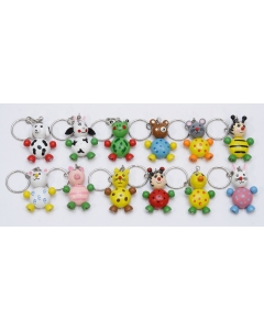 Obesek za ključe lesene gibljive živalce