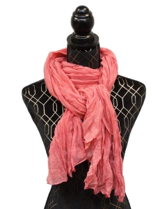 Šal zmečkanka 180x80cm - svetlo rdeč