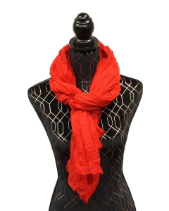 Šal zmečkanka 180x105cm - rdeča