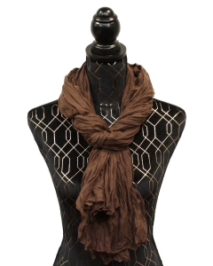 Šal zmečkanka 180x105cm - rjava