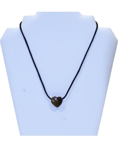 Obesek srce na vrvici iz naravnega kamna Tigrovo oko