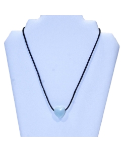 Obesek srce na vrvici iz naravnega kamna Amazonit