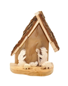 Jaslice v lesenem deblu