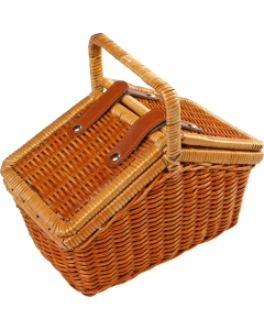 Piknik košara s čajnim servisom - Rjava