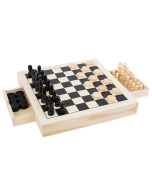 Šah, dama in Nine Men's Morris igra set