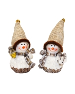 Keramični snežak s pleteno tekstilno kapo