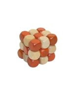 Lesena miselna sestavljanka "kačasta kocka"