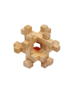 Lesena miselna sestavljanka "skrita žogica"