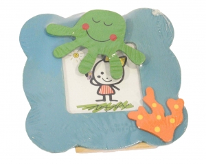 Leseni okvir za sliko-modra